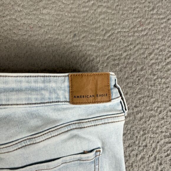 American Eagle Jeans 16R x 33 Blue Super High Rise Jeggings Next Level Stretch - Picture 7 of 16
